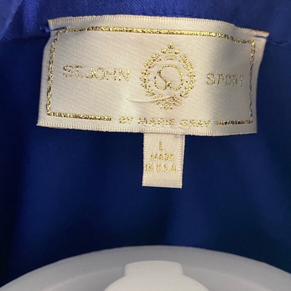 St John Sport By Marie Gray Blue Jacket Size Large - Picture 4 of 8